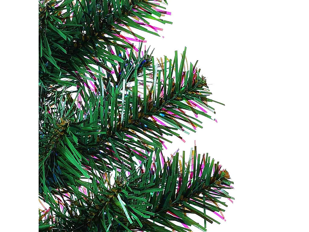Künstlicher Weihnachtsbaum mit Beleuchtung, Grün, 150 cm, PVC und Metall