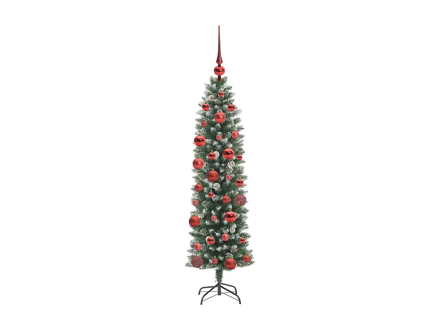 Schlanker künstlicher Weihnachtsbaum mit 150 LEDs Grün und Weiß 150 cm