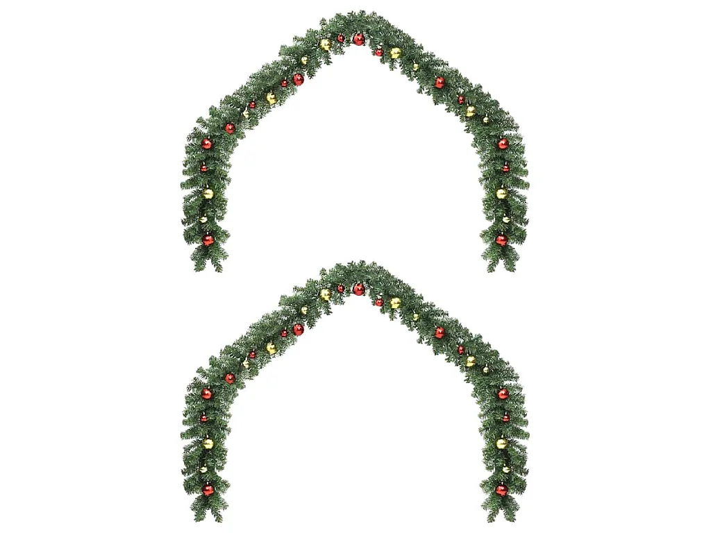 Weihnachtsgirlande mit 600 LEDs 2 Stück Grünes PVC