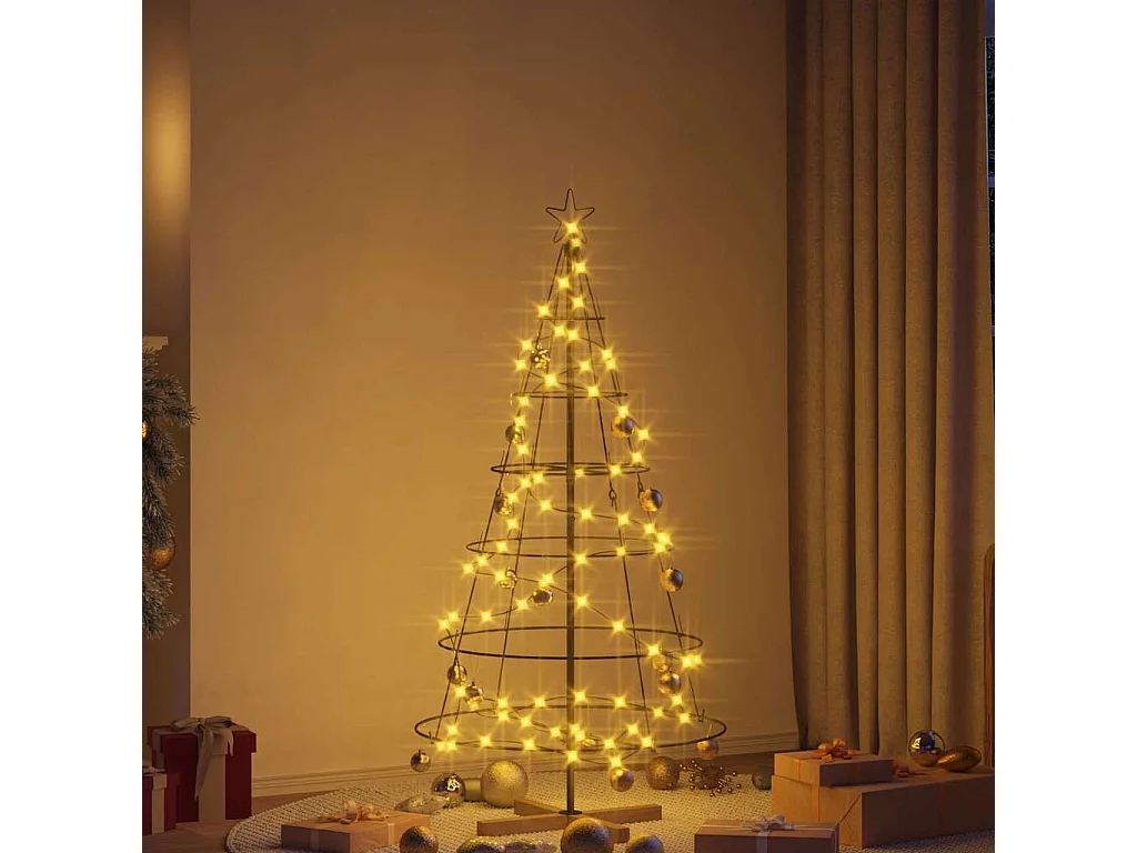 Weihnachtskegelbaum mit Ständer Schwarz 150cm Stahl