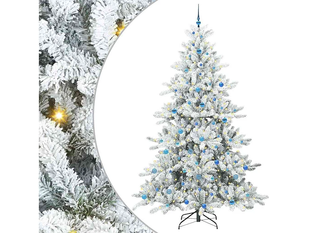 Albero di Natale artificiale con rami articolati 240 cm PVC