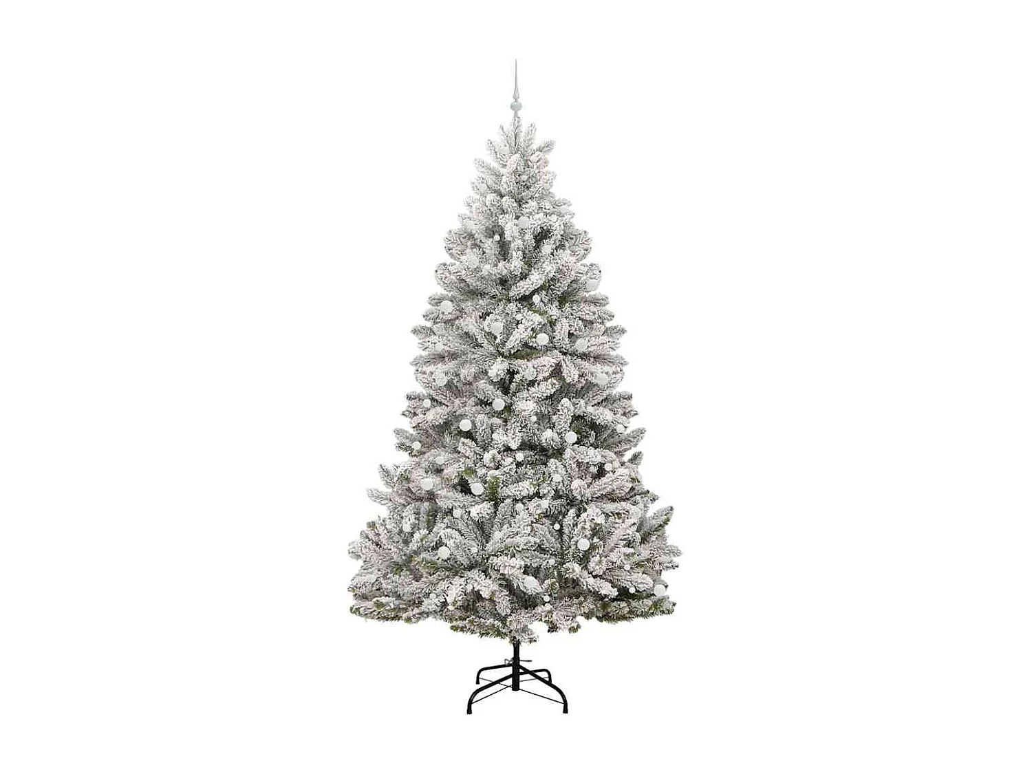 Sapin de Noël artificiel Vert et blanc 300 cm PVC et métal