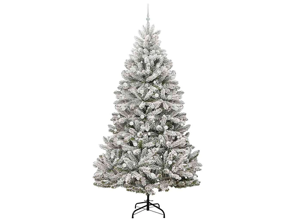 Albero di Natale artificiale Verde e bianco 300 cm PVC e metallo