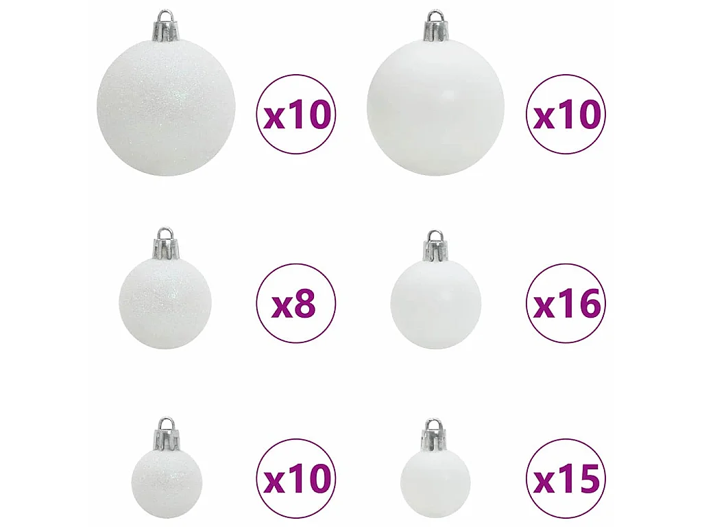 Albero di Natale artificiale Verde e bianco 300 cm PVC e metallo