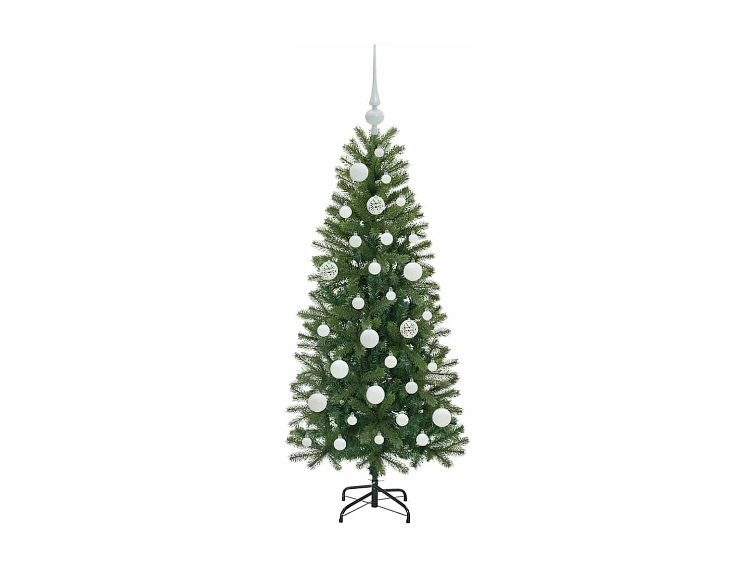 Albero di Natale artificiale con 150 LED Verde 120 cm PE e PVC