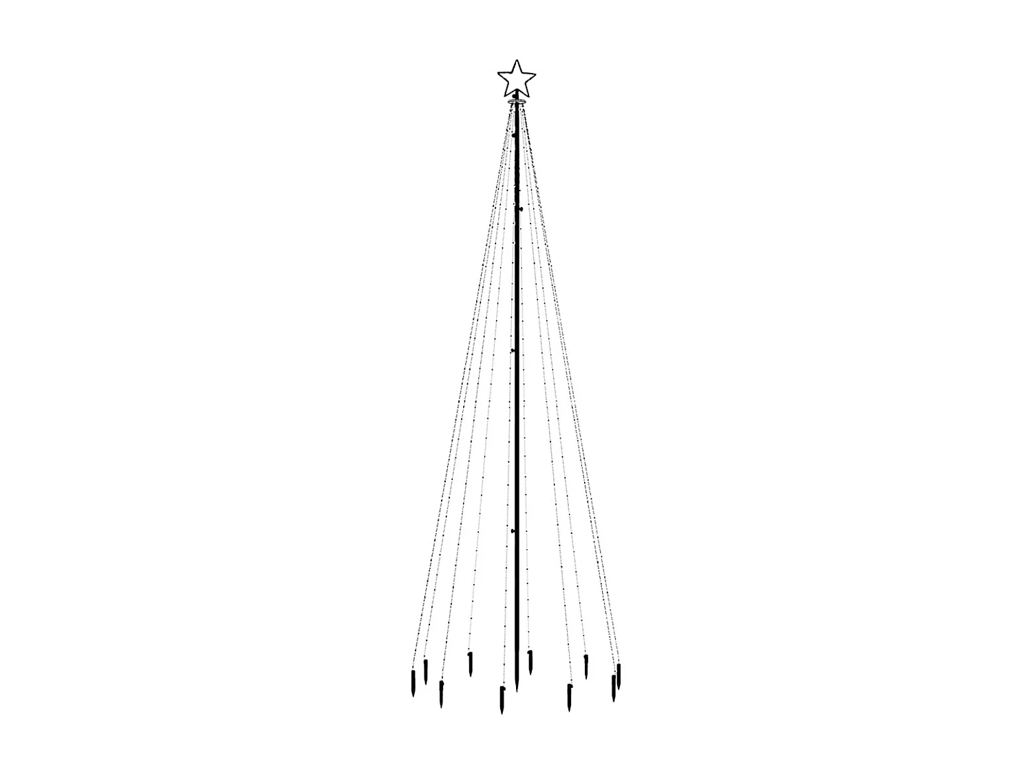 Sapin de Noël avec piquet Blanc froid 310 LED 300 cm