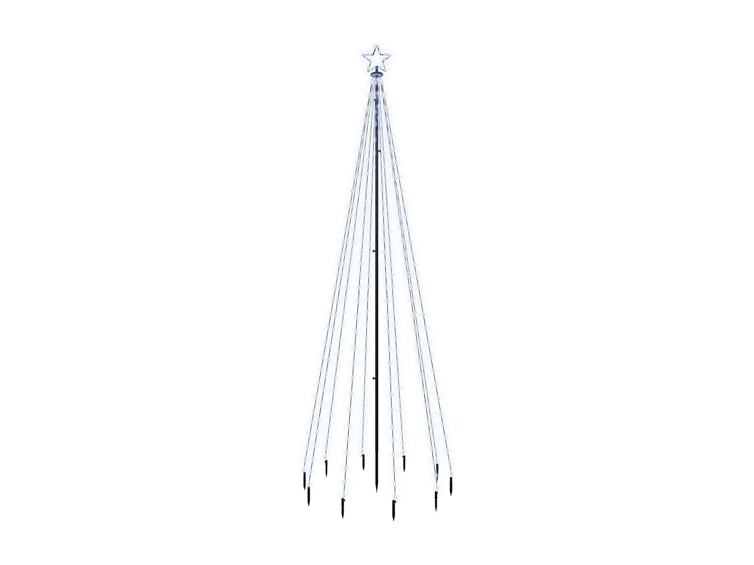 Albero di Natale con palo Bianco freddo 310 LED 300 cm