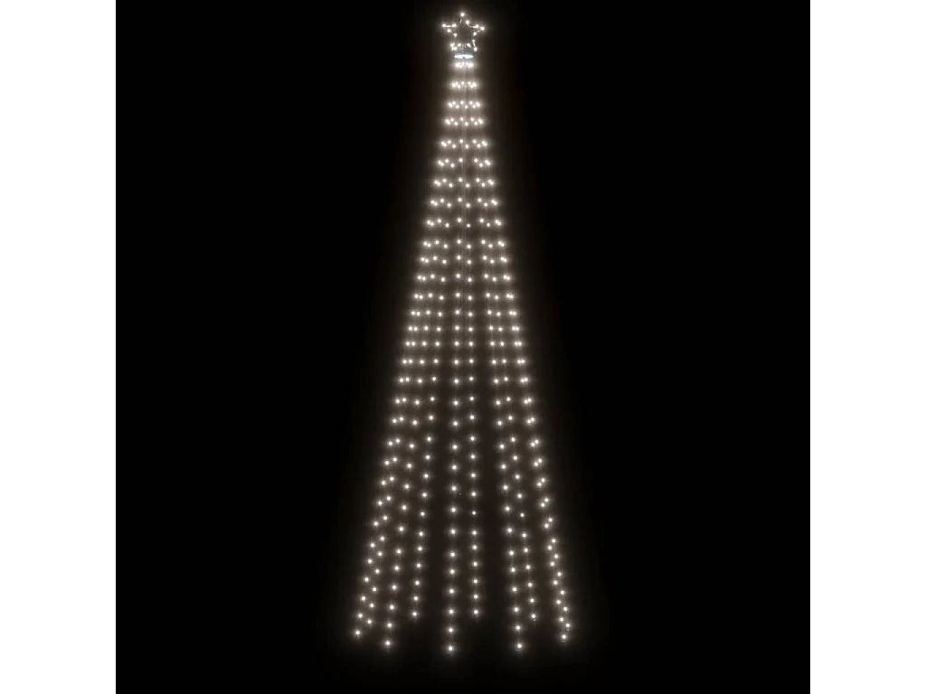 Albero di Natale con palo Bianco freddo 310 LED 300 cm