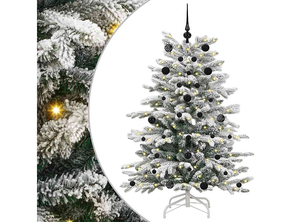Albero di Natale artificiale con rami incernierati bianco 150 cm