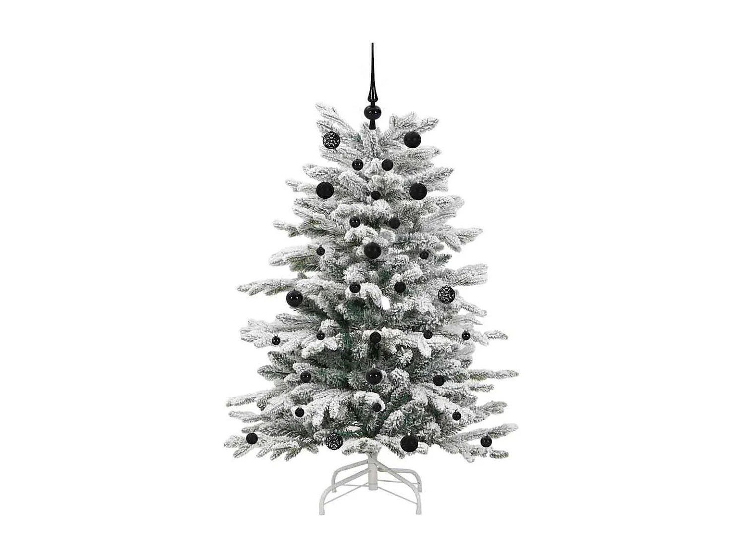 Albero di Natale artificiale con rami incernierati bianco 150 cm