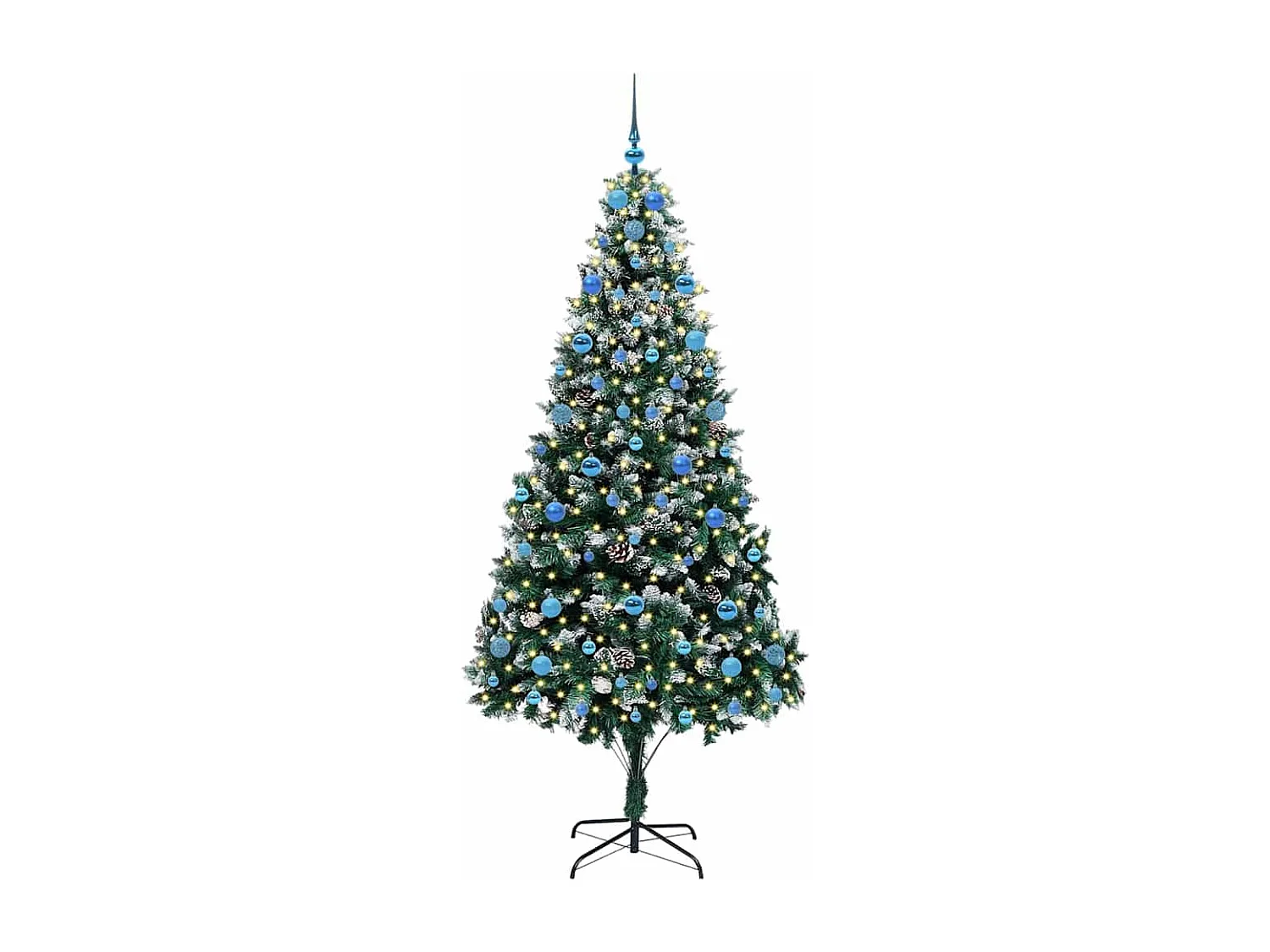 Künstlicher Weihnachtsbaum Grün 210 cm PVC, Stahl und Kunststoff