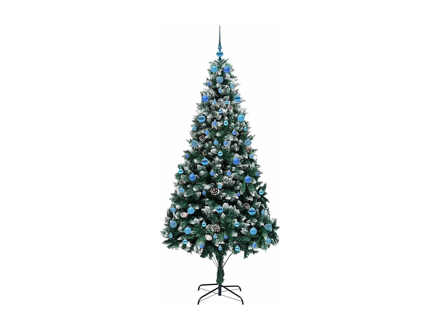 Künstlicher Weihnachtsbaum Grün 210 cm PVC, Stahl und Kunststoff