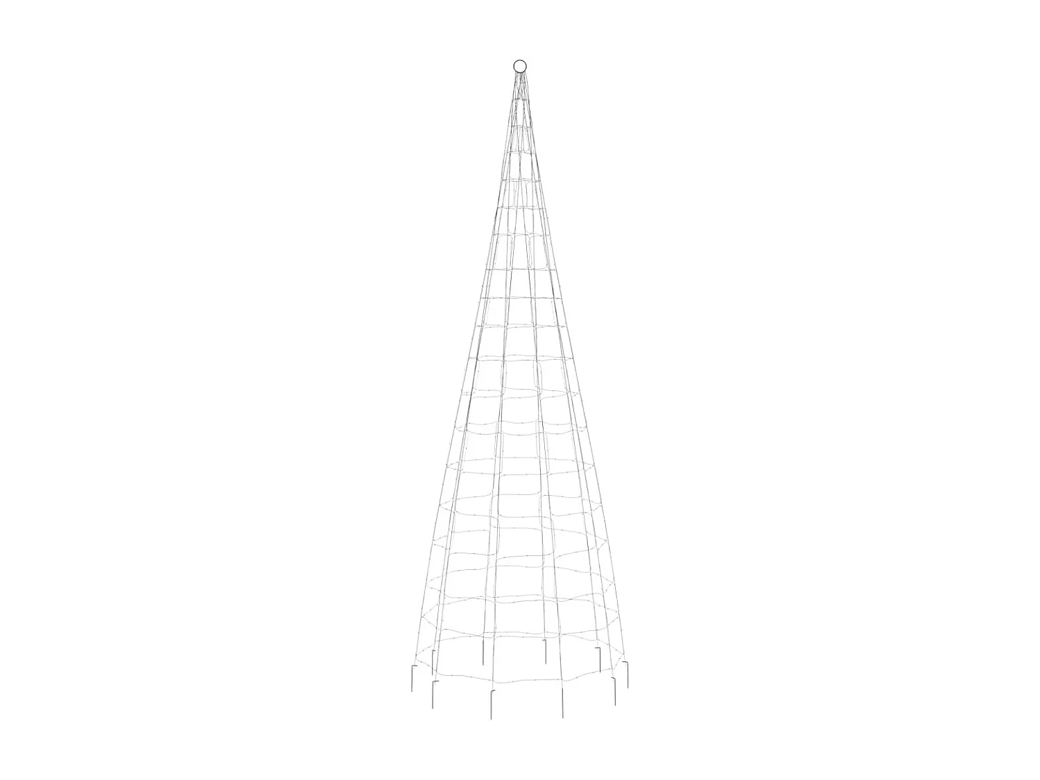 Sapin de Noël à LED sur mât de drapeau 550 LED blanc 300 cm