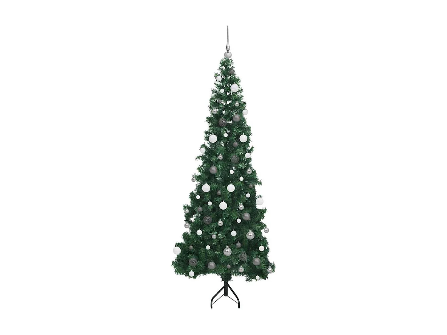 Albero di Natale artificiale angolare Verde 210 cm PVC e metallo