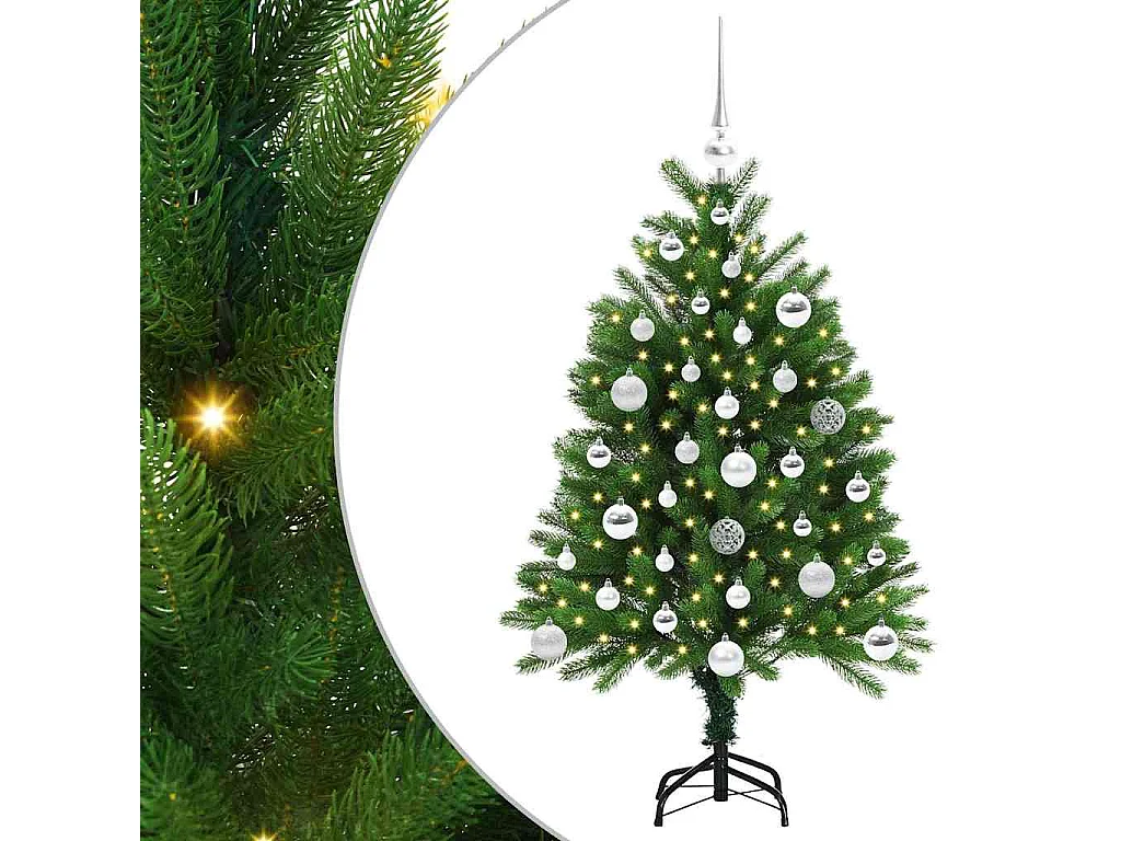 Weihnachtsbaum mit 150 LEDs mit Ständer Grün 120 cm PE