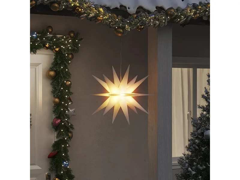 Lumières de Noël avec LED 3 pcs pliable blanc 57 cm