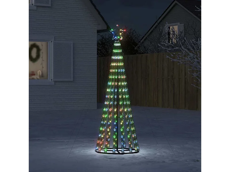 Sapin de Noël à LED 275 LED colorées 180 cm