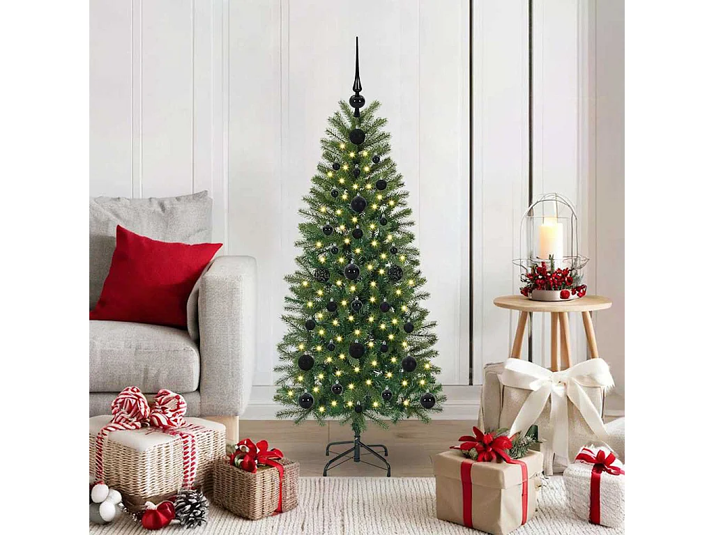 Kunstkerstboom met 150 LED's Groen 120 cm PE en PVC