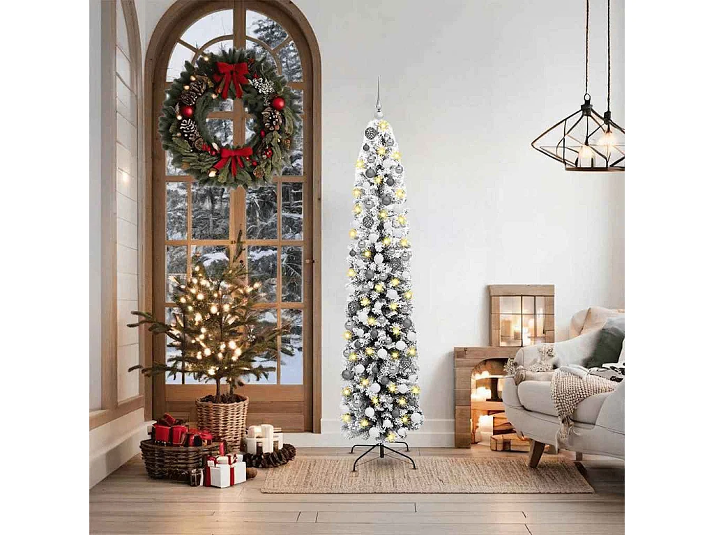 Albero di Natale artificiale Verde 180 cm PVC e acciaio e plastica