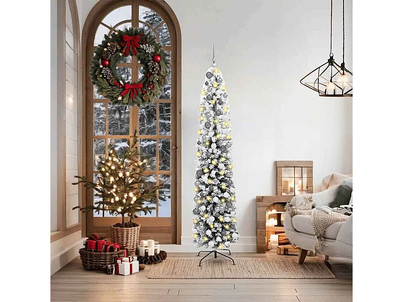 Albero di Natale artificiale Verde 180 cm PVC e acciaio e plastica