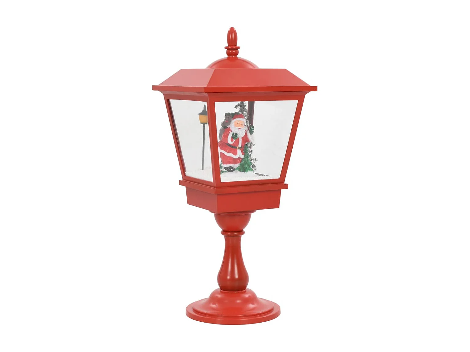 Kerst sokkellamp met Kerstman 64 cm LED