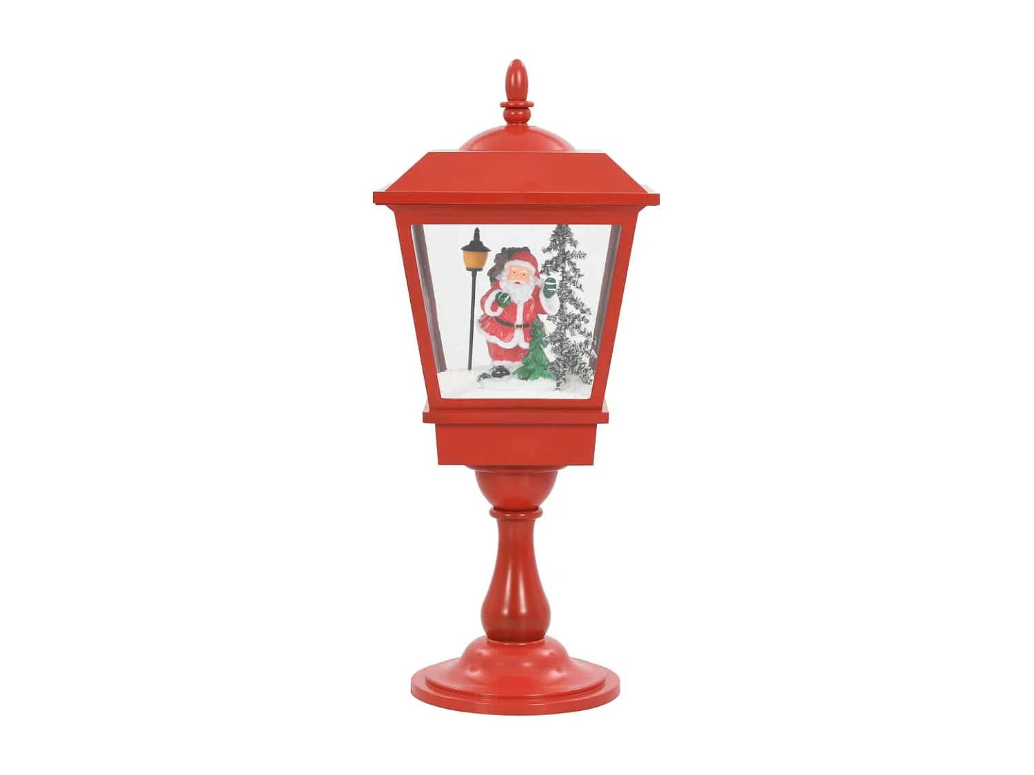 Kerst sokkellamp met Kerstman 64 cm LED
