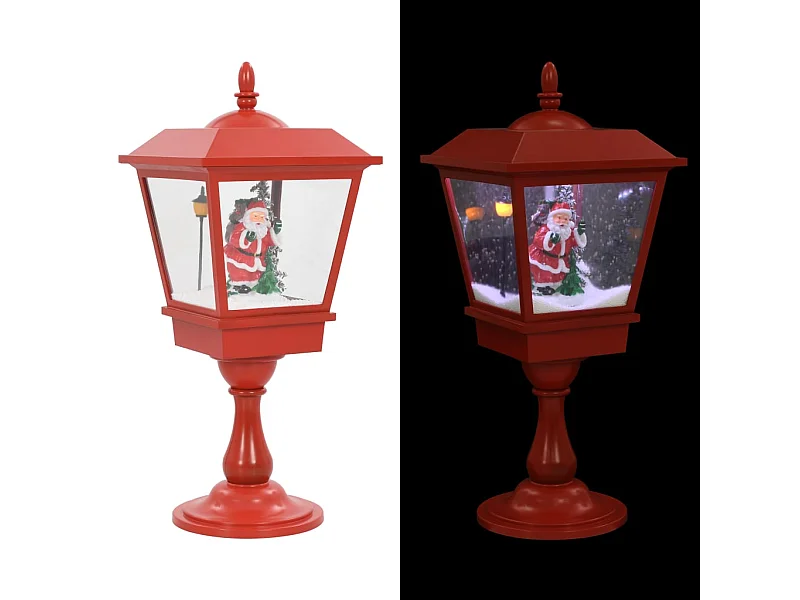 Kerst sokkellamp met Kerstman 64 cm LED