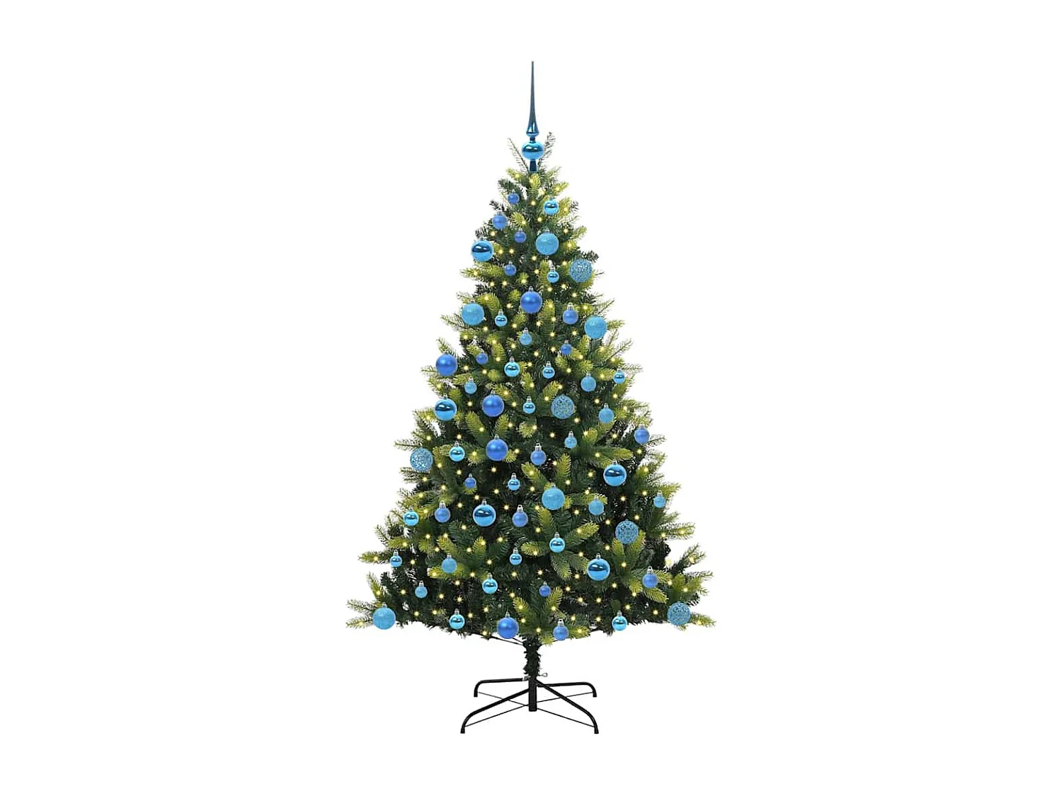 Arbre de Noël artificiel en silicone flexible 300 LEDs 180 cm
