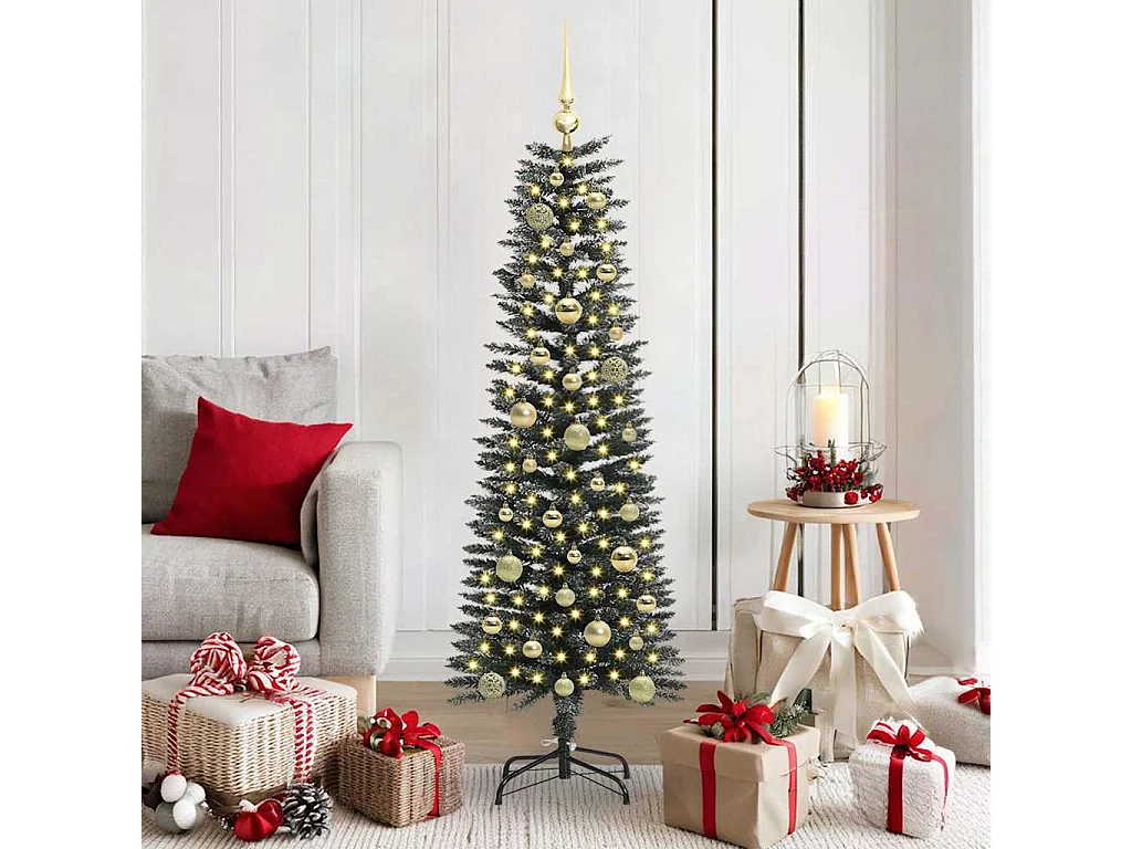 Albero di Natale artificiale con 150 LED Verde 43 x 43 x 150 cm