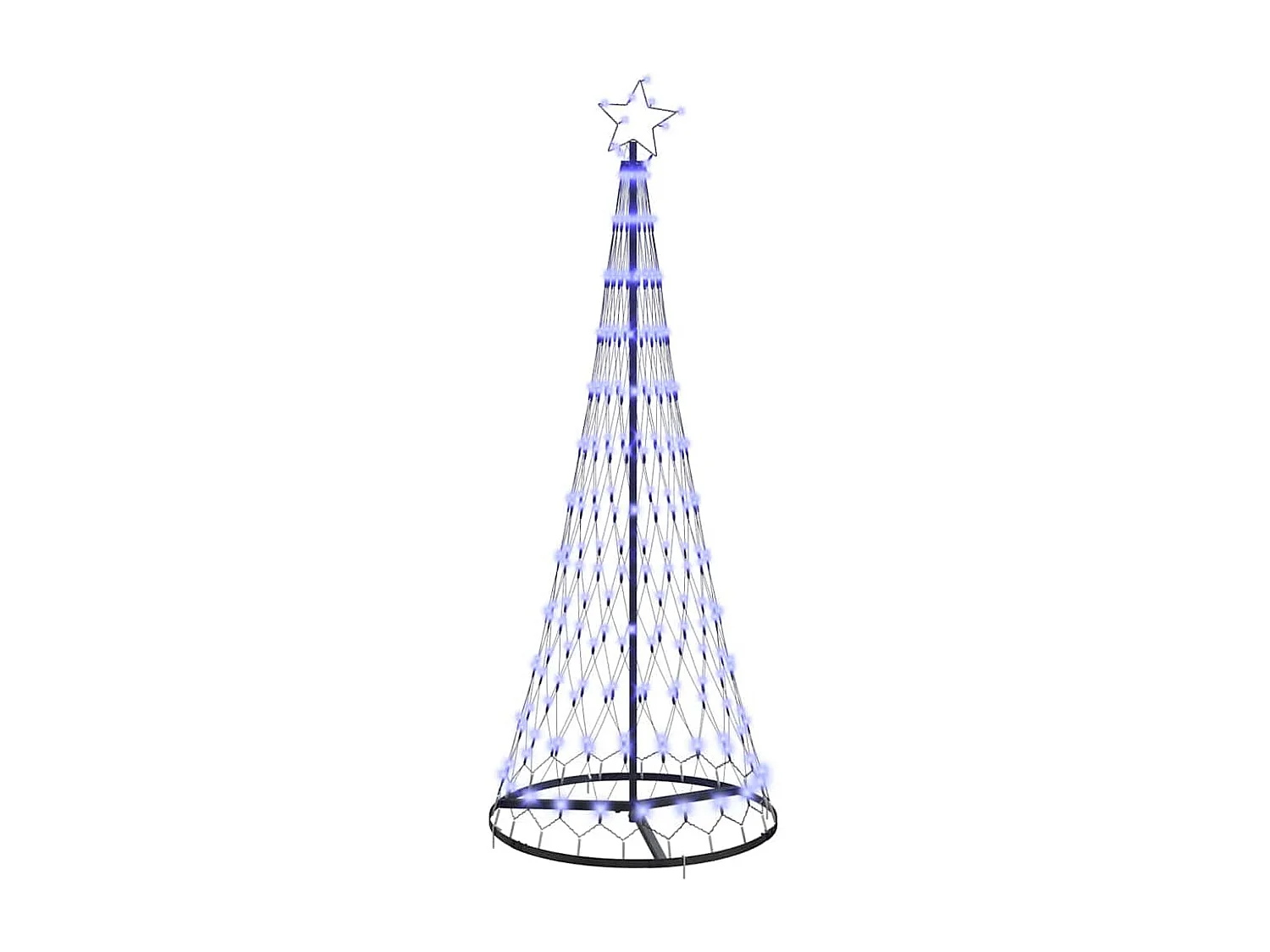 LED-kerstboom met 230 LED's Blauw 71 x 71 x 184,5 cm Metaal