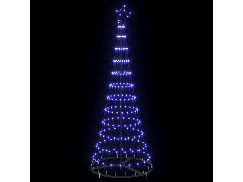 LED-kerstboom met 230 LED's Blauw 71 x 71 x 184,5 cm Metaal