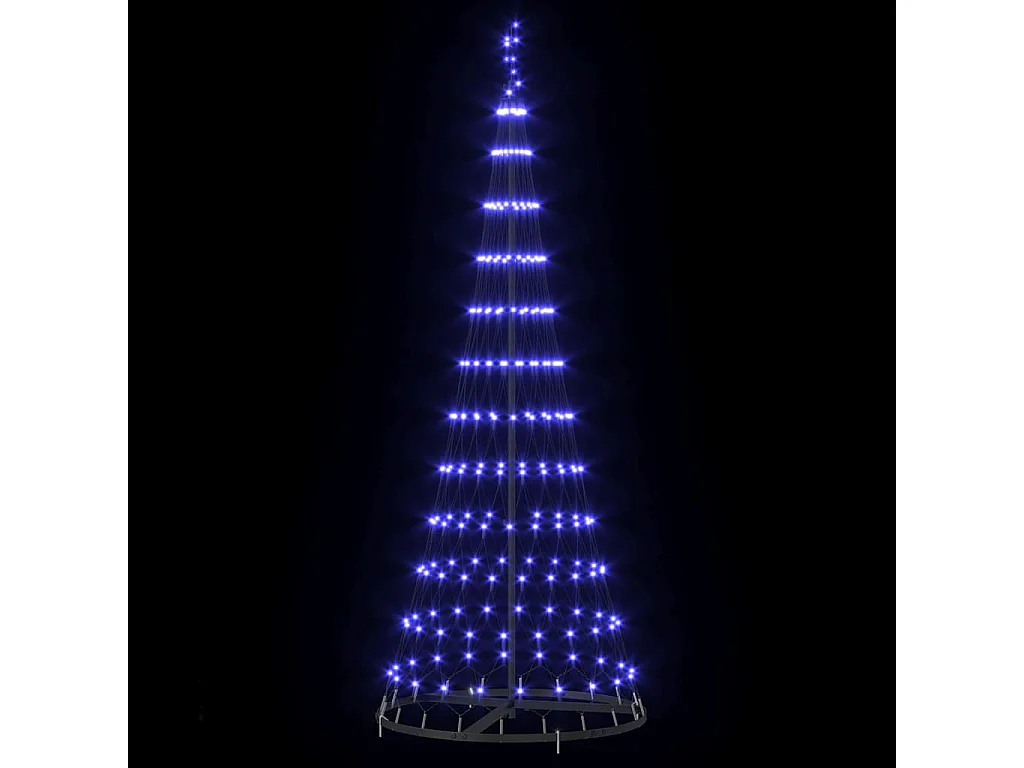 LED-kerstboom met 230 LED's Blauw 71 x 71 x 184,5 cm Metaal