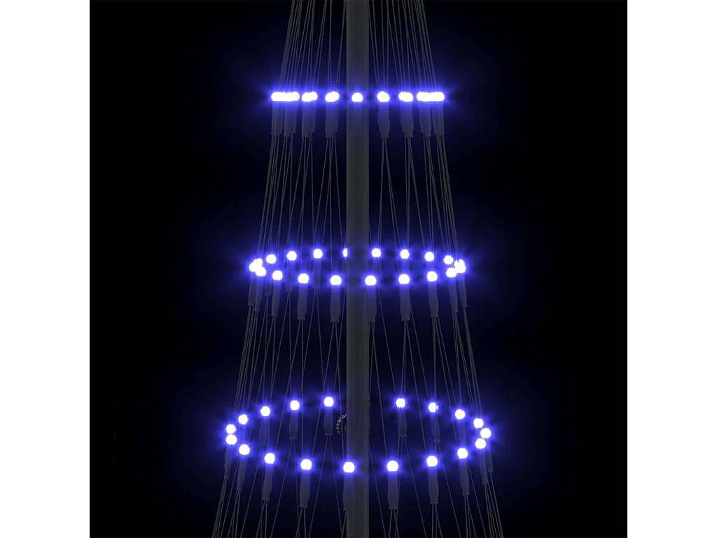 LED-kerstboom met 230 LED's Blauw 71 x 71 x 184,5 cm Metaal