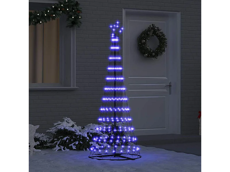 LED-kerstboom met 230 LED's Blauw 71 x 71 x 184,5 cm Metaal