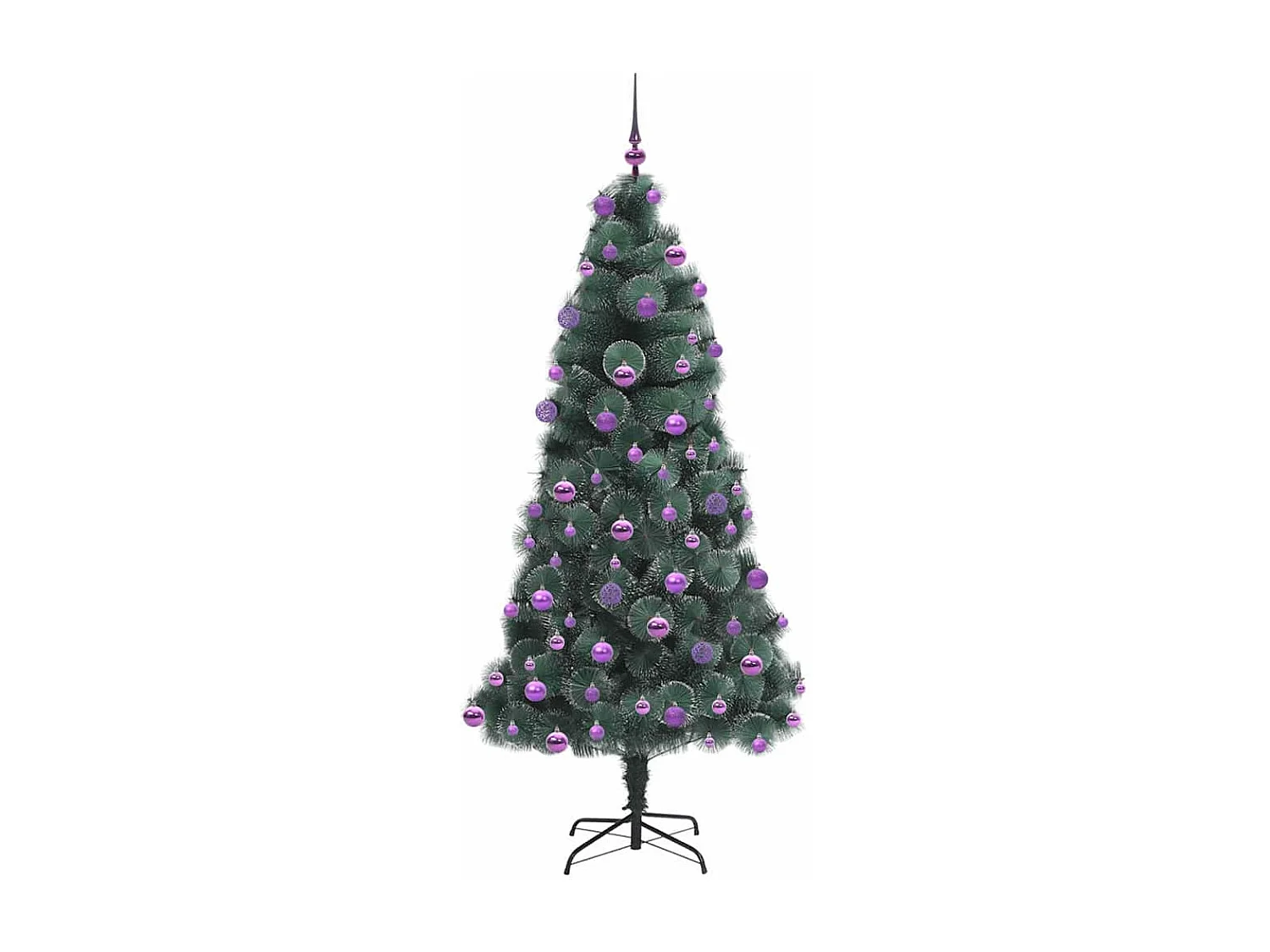 Albero di Natale artificiale preilluminato con set di palline