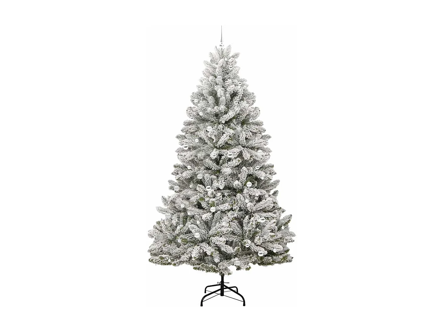 Sapin de Noël artificiel Vert et blanc 300 cm PVC et métal