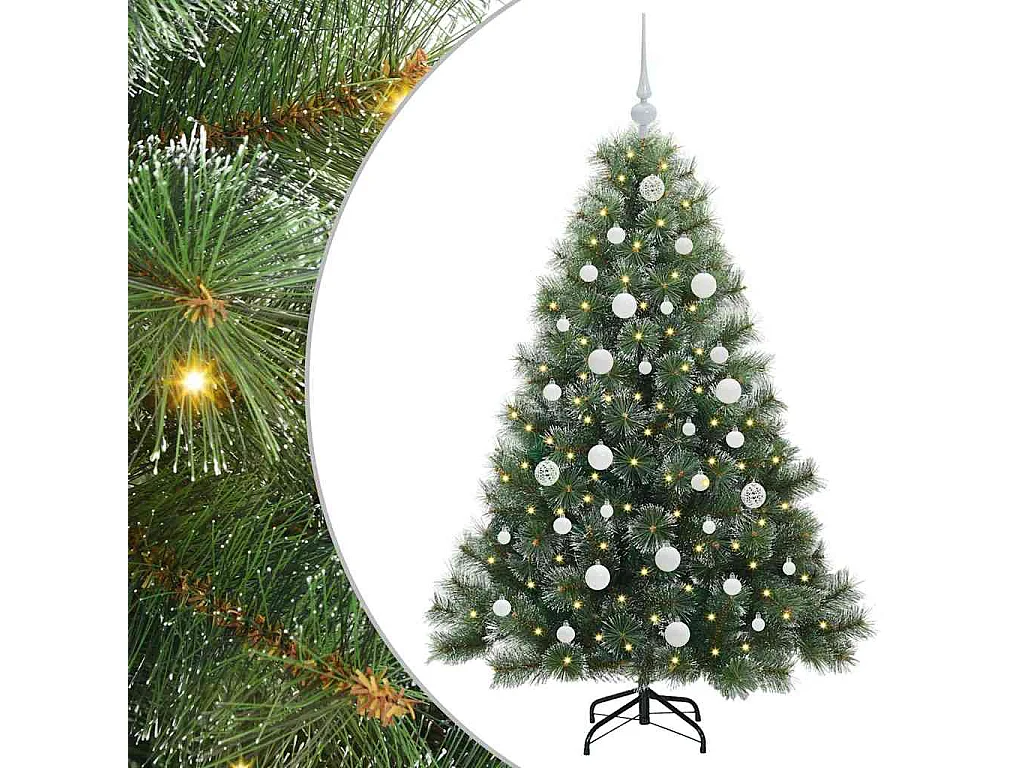 Sapin de Noël artificiel avec 150 LED Vert 150 cm PE et PVC