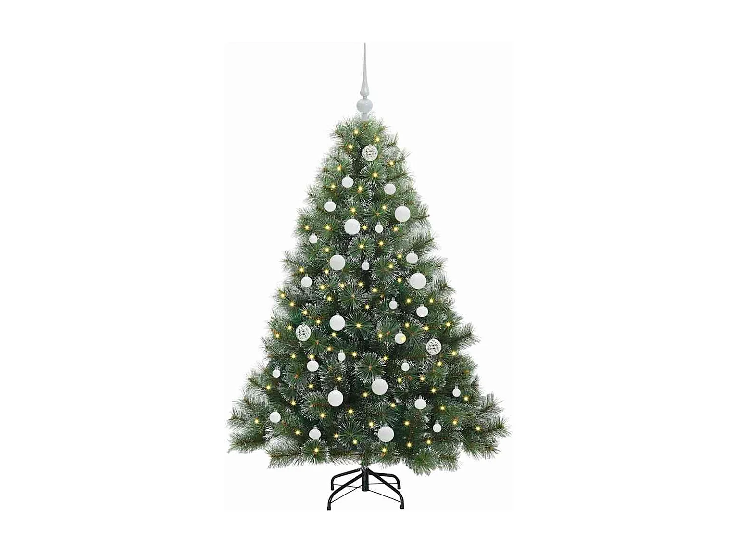 Sapin de Noël artificiel avec 150 LED Vert 150 cm PE et PVC