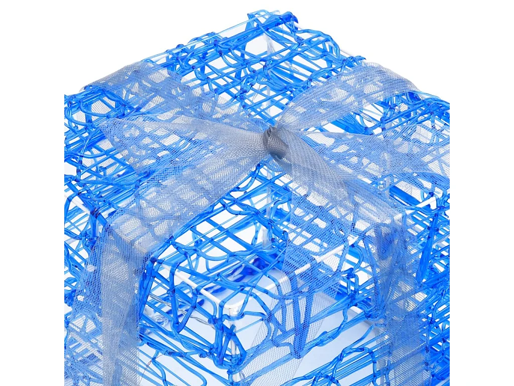 Scatole regalo decorative di Natale 3 pezzi in acrilico bianco freddo