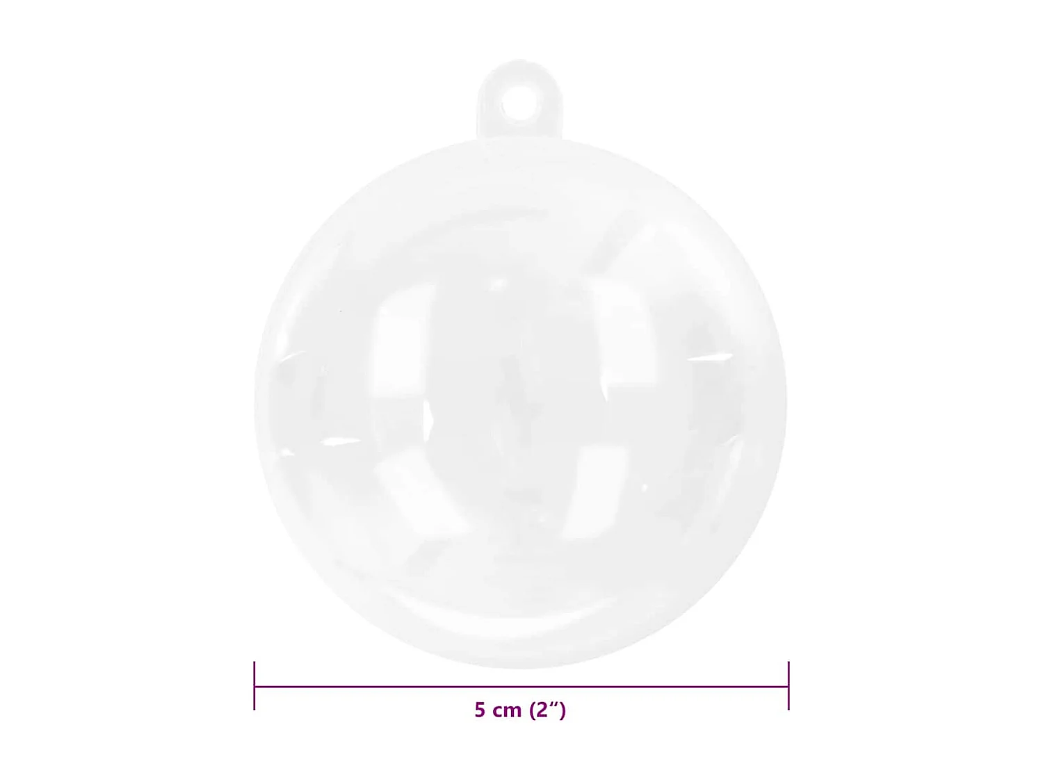 Set di 50 palline di Natale trasparenti Ø 5 cm