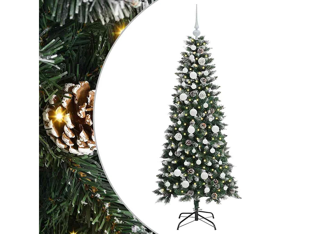 Sapin de Noël artificiel avec 150 LED Vert 66 x 66 x 150 cm