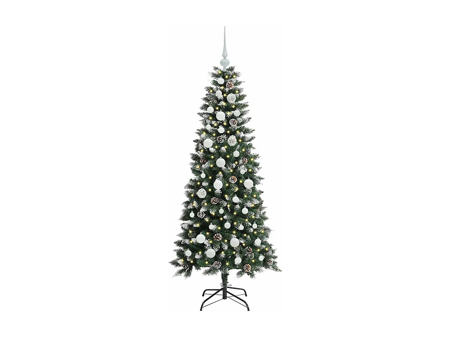 Sapin de Noël artificiel avec 150 LED Vert 66 x 66 x 150 cm