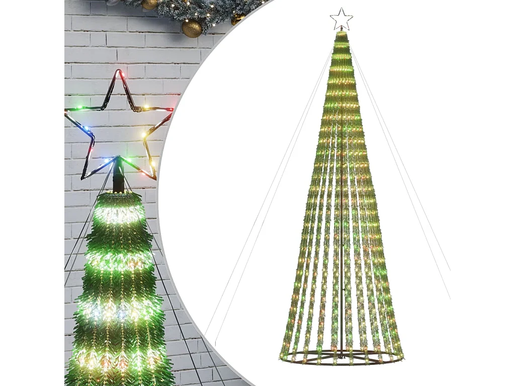 Sapin de Noël à LED 688 LED colorées 300 cm