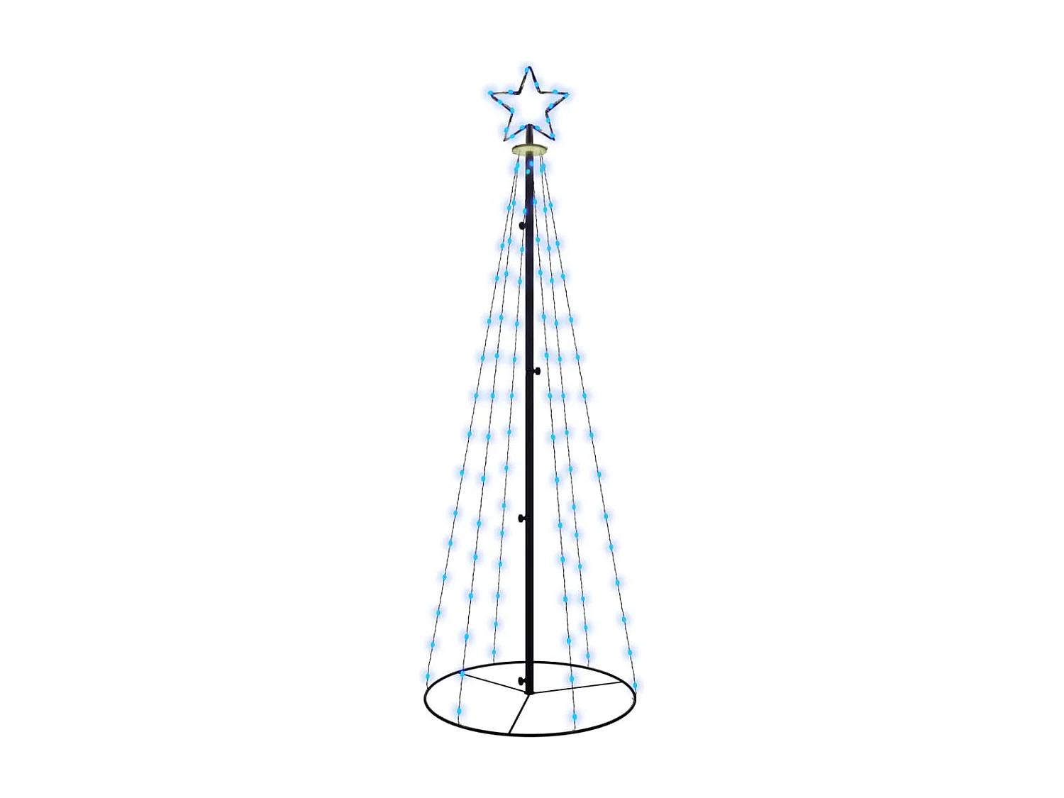 Kerstboomkegel 108 Blauwe LED's 70x180 cm