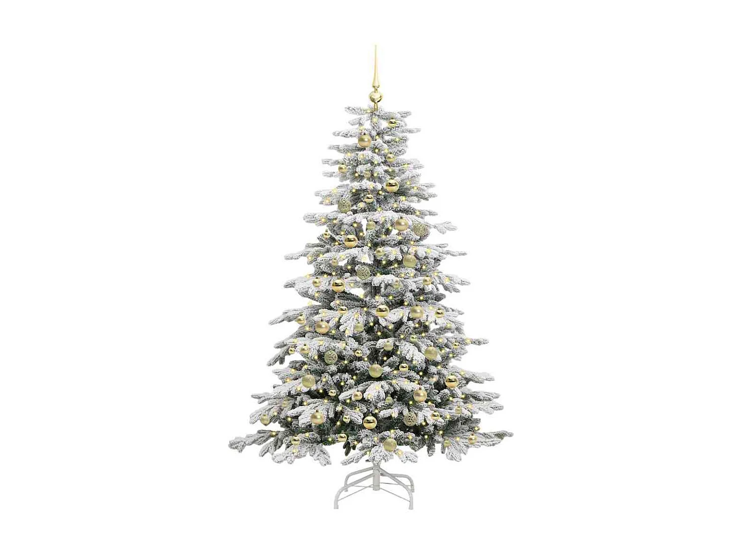 Albero di Natale artificiale con rami incernierati bianco 180 cm