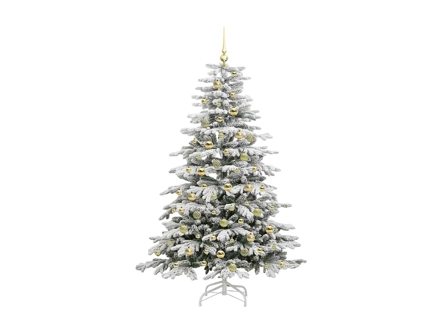 Albero di Natale artificiale con rami incernierati bianco 180 cm