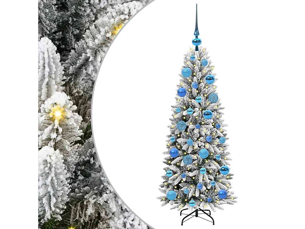 Sapin de Noël artificiel avec 150 LED Blanc 53 x 53 x 120 cm