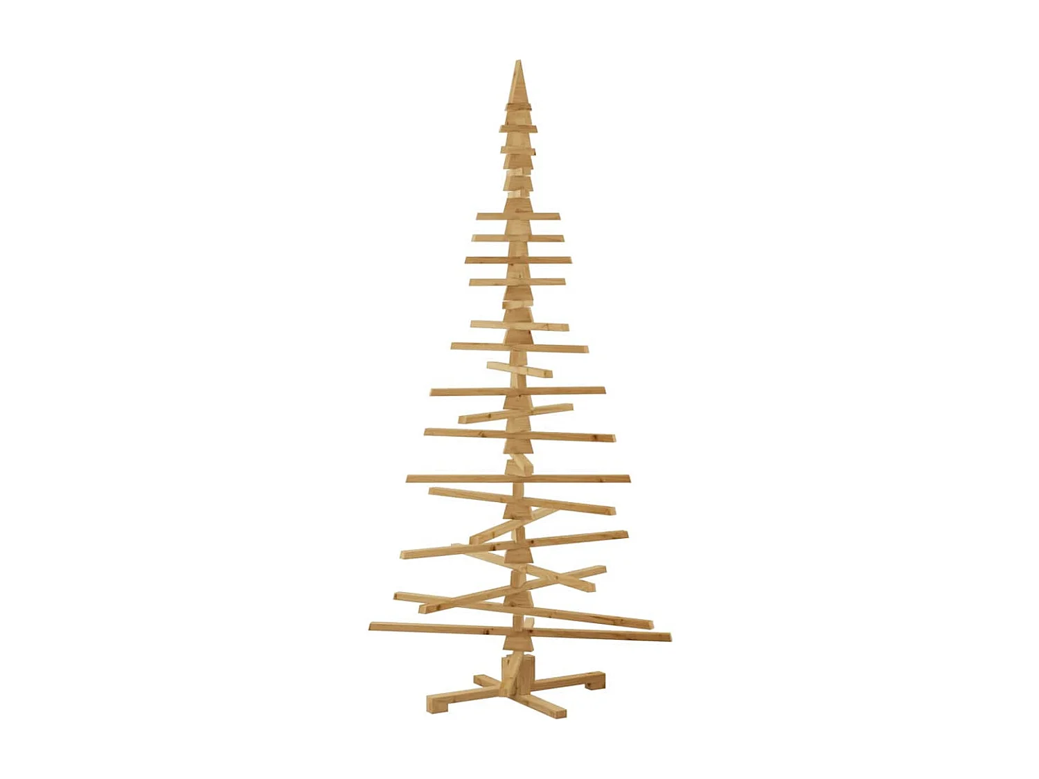 Arbre de Noël en bois Marron 210 cm Bois massif en pin