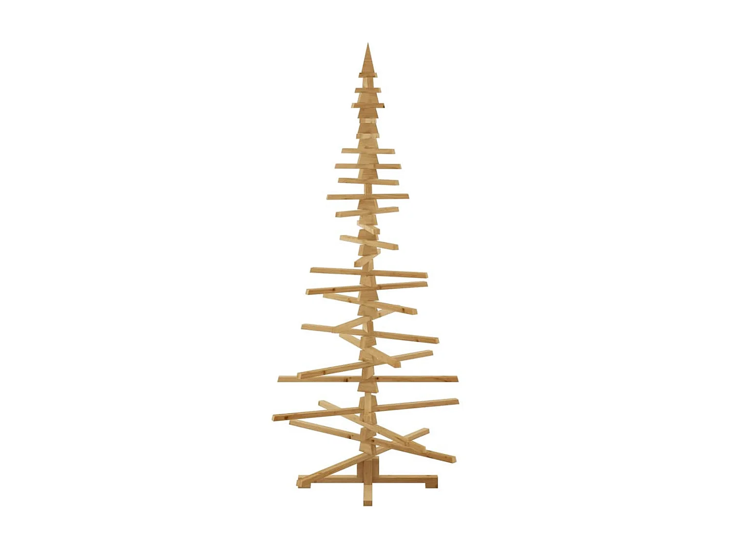 Arbre de Noël en bois Marron 210 cm Bois massif en pin