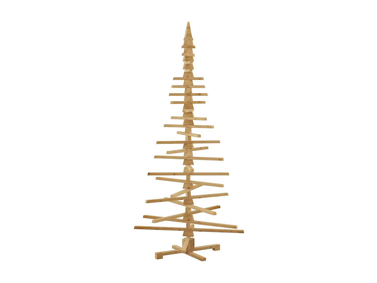 Arbre de Noël en bois Marron 210 cm Bois massif en pin